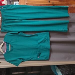 Heartsoul Womens Scrub/Uniform Pants ONLY Green Pockets Sz M EUC